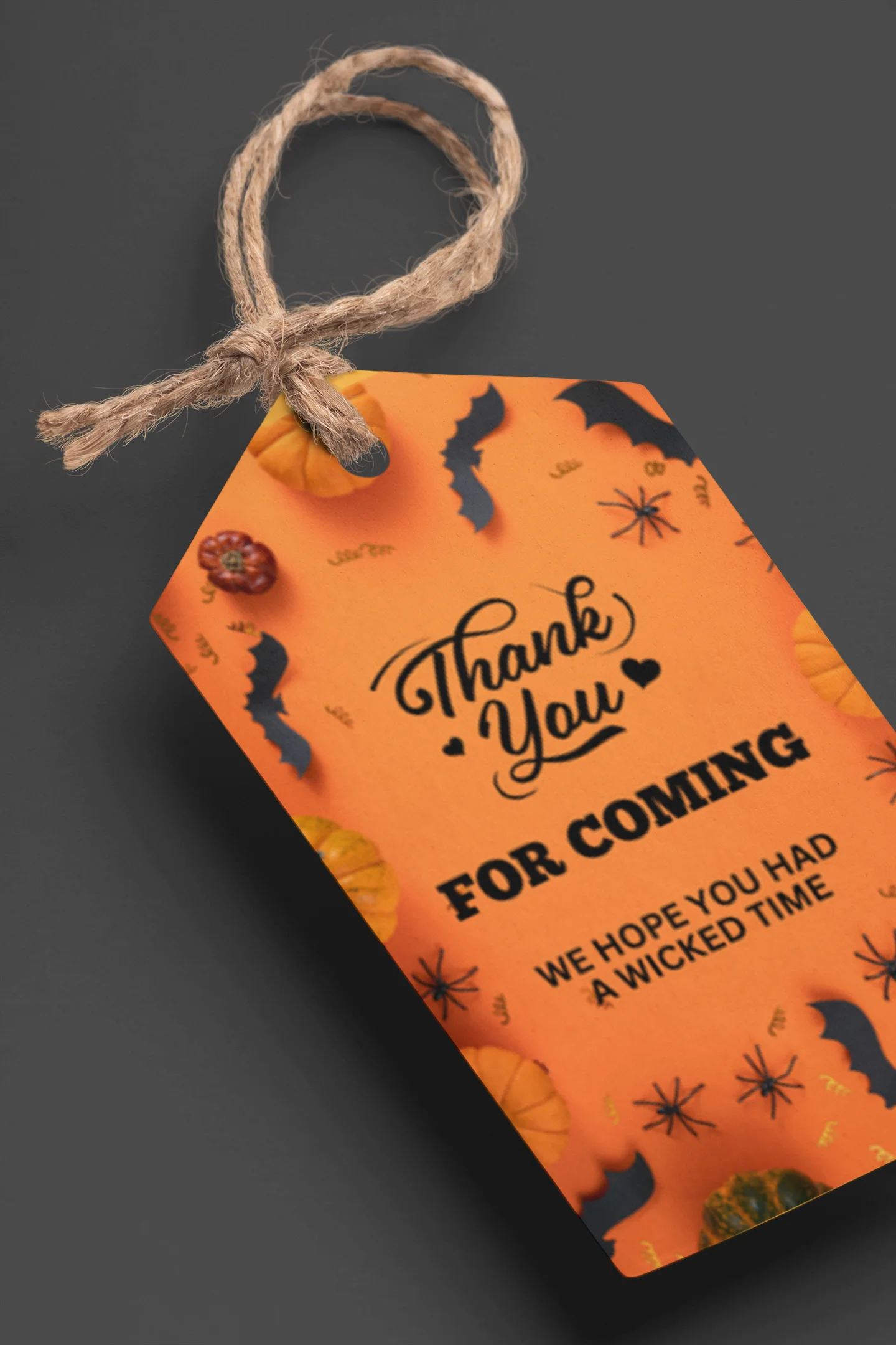 Halloween Theme Party Favour Tags - (3.5 Inches/250 GSM Cardstock/Orange, Black , & Yellow/30 Pcs)