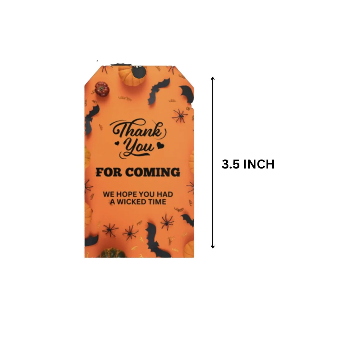 Halloween Theme Party Favour Tags - (3.5 Inches/250 GSM Cardstock/Orange, Black , & Yellow/30 Pcs) - Premium Handcrafted 300 GSM Thank You Cards by Party Decor Mall India - View 3