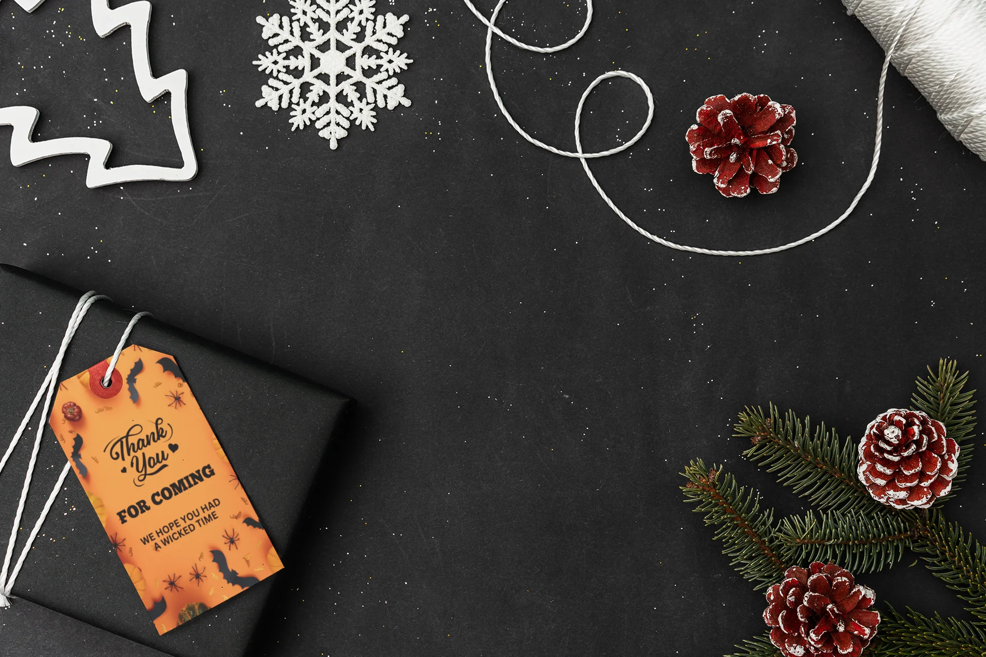 Halloween Theme Party Favour Tags - (3.5 Inches/250 GSM Cardstock/Orange, Black , & Yellow/30 Pcs) - Premium Handcrafted 300 GSM Thank You Cards by Party Decor Mall India - View 5
