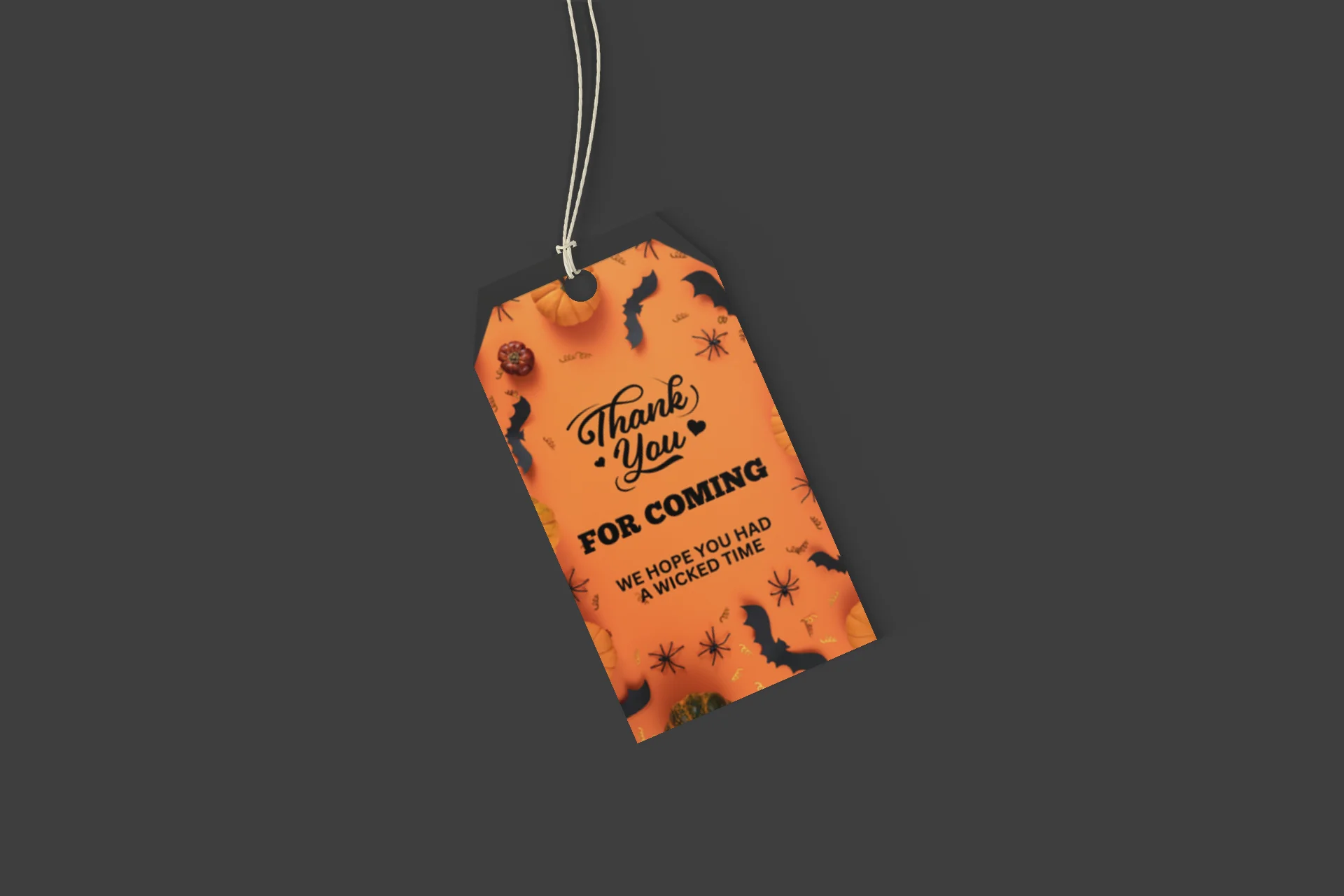 Halloween Theme Party Favour Tags - (3.5 Inches/250 GSM Cardstock/Orange, Black , & Yellow/30 Pcs) - Premium Handcrafted 300 GSM Thank You Cards by Party Decor Mall India - View 6