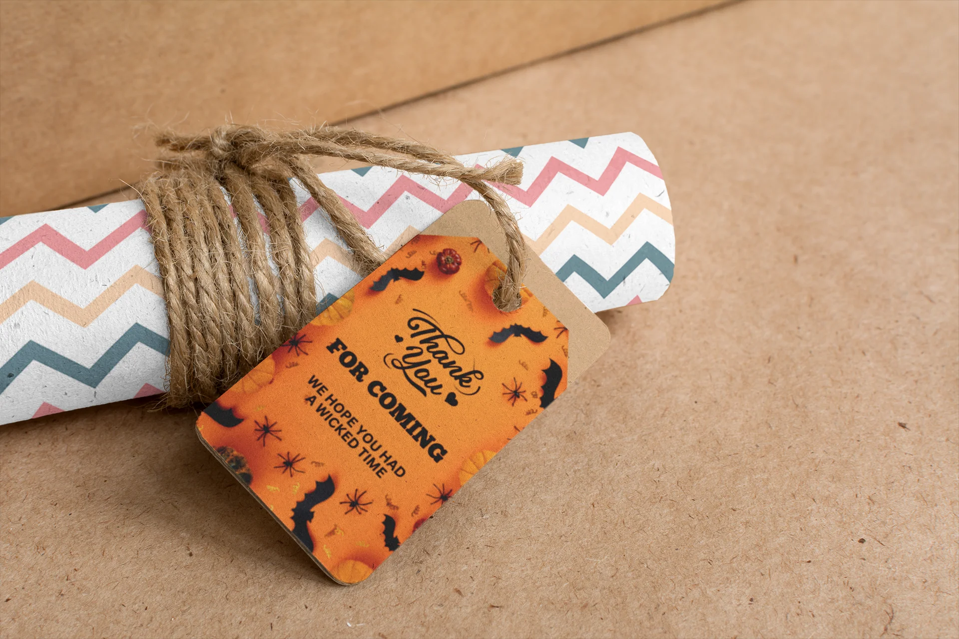 Halloween Theme Party Favour Tags - (3.5 Inches/250 GSM Cardstock/Orange, Black , & Yellow/30 Pcs) - Premium Handcrafted 300 GSM Thank You Cards by Party Decor Mall India - View 7