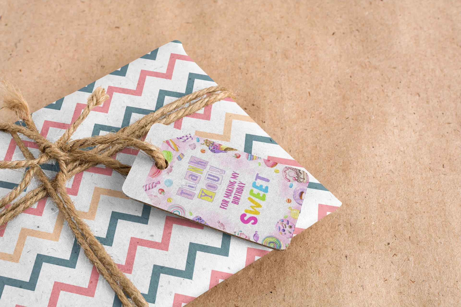 Ice Cream Theme Model 2 Birthday Favour Tags (2 x 3.5 inches/250 GSM Cardstock/Mixcolour/30Pcs) - Premium Handcrafted 300 GSM Thank You Cards by Party Decor Mall India - View 7