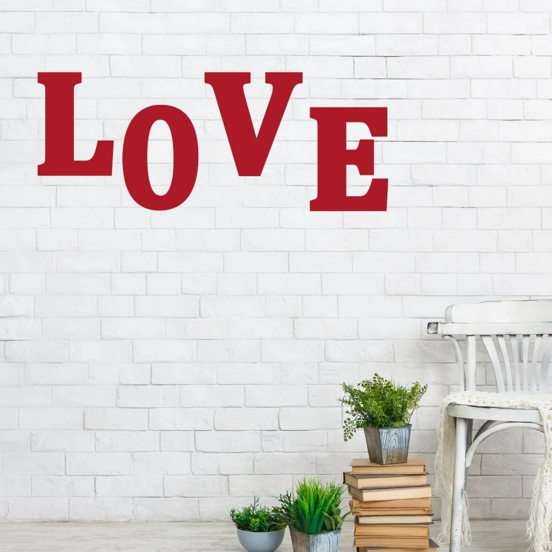 L O V E Cutouts for Valentines Day Decoration - 5mm Sunboard - (7.5 Inches/Sun Board/Red/4Pcs) - Premium Handcrafted 300 GSM Paper Cutouts by Party Decor Mall India - View 1