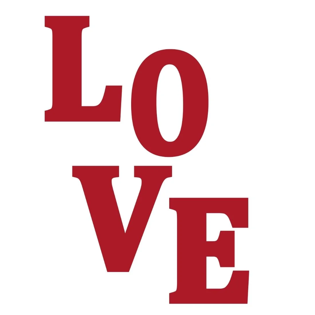 L O V E Cutouts for Valentines Day Decoration - 5mm Sunboard - (7.5 Inches/Sun Board/Red/4Pcs) - Premium Handcrafted 300 GSM Paper Cutouts by Party Decor Mall India - View 4
