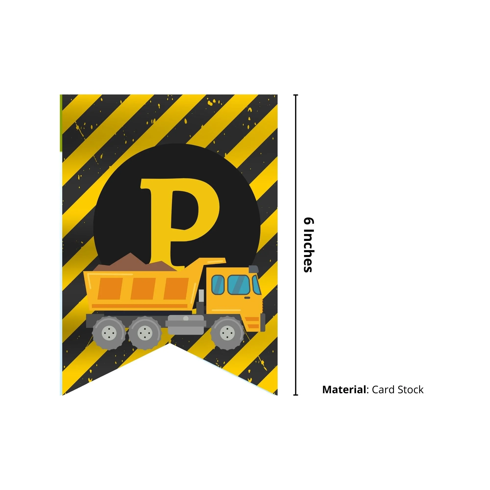 Construction Theme Birthday Party Decorations - Banner,& Dangler (6 Inches/250 GSM Cardstock/Mixcolour/19Pcs) - Premium Handcrafted 300 GSM Door Dangler by Party Decor Mall India - View 2