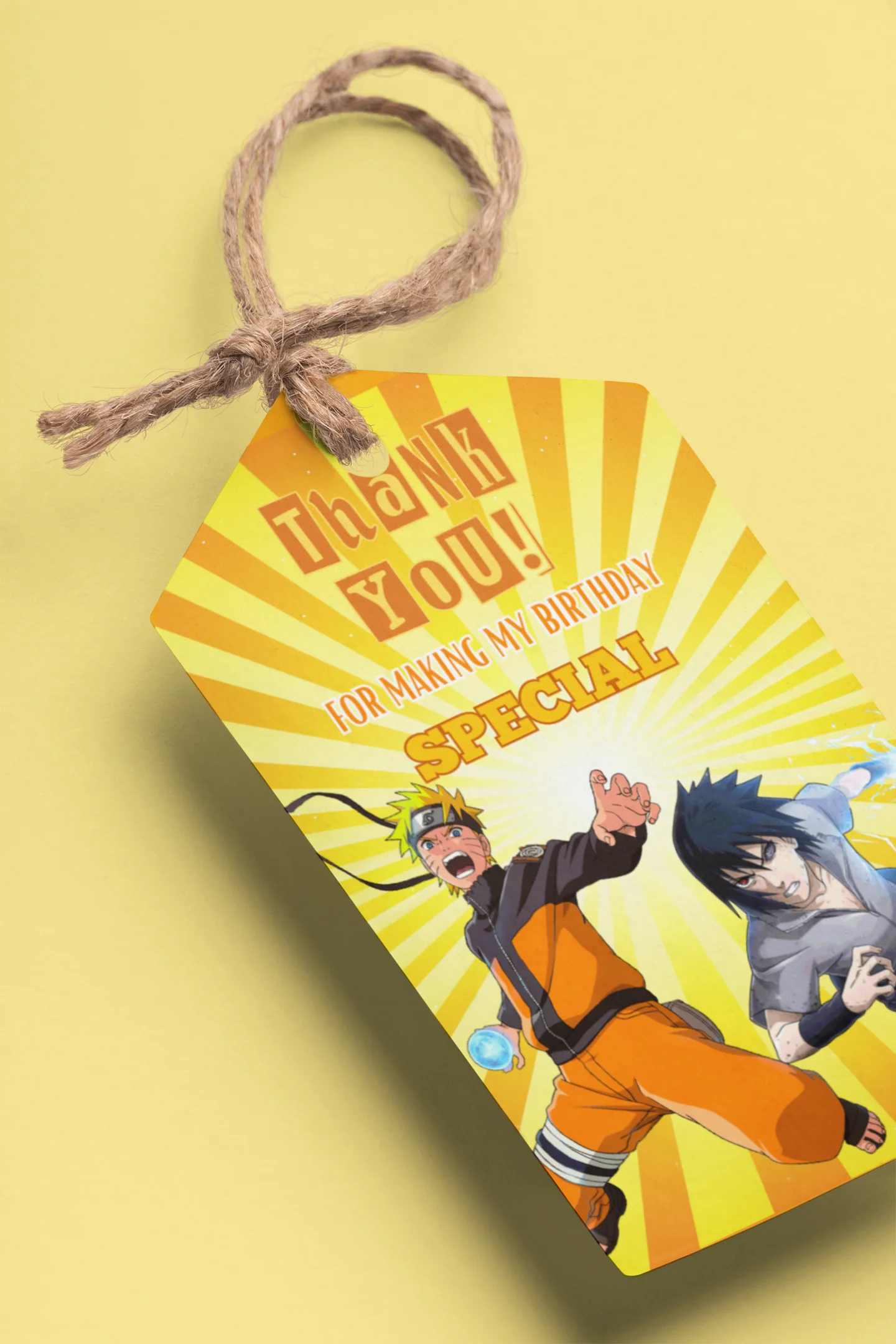 Naruto Theme Model 2 Birthday Favour Tags (2 x 3.5 inches/250 GSM Cardstock/Mixcolour/30Pcs)