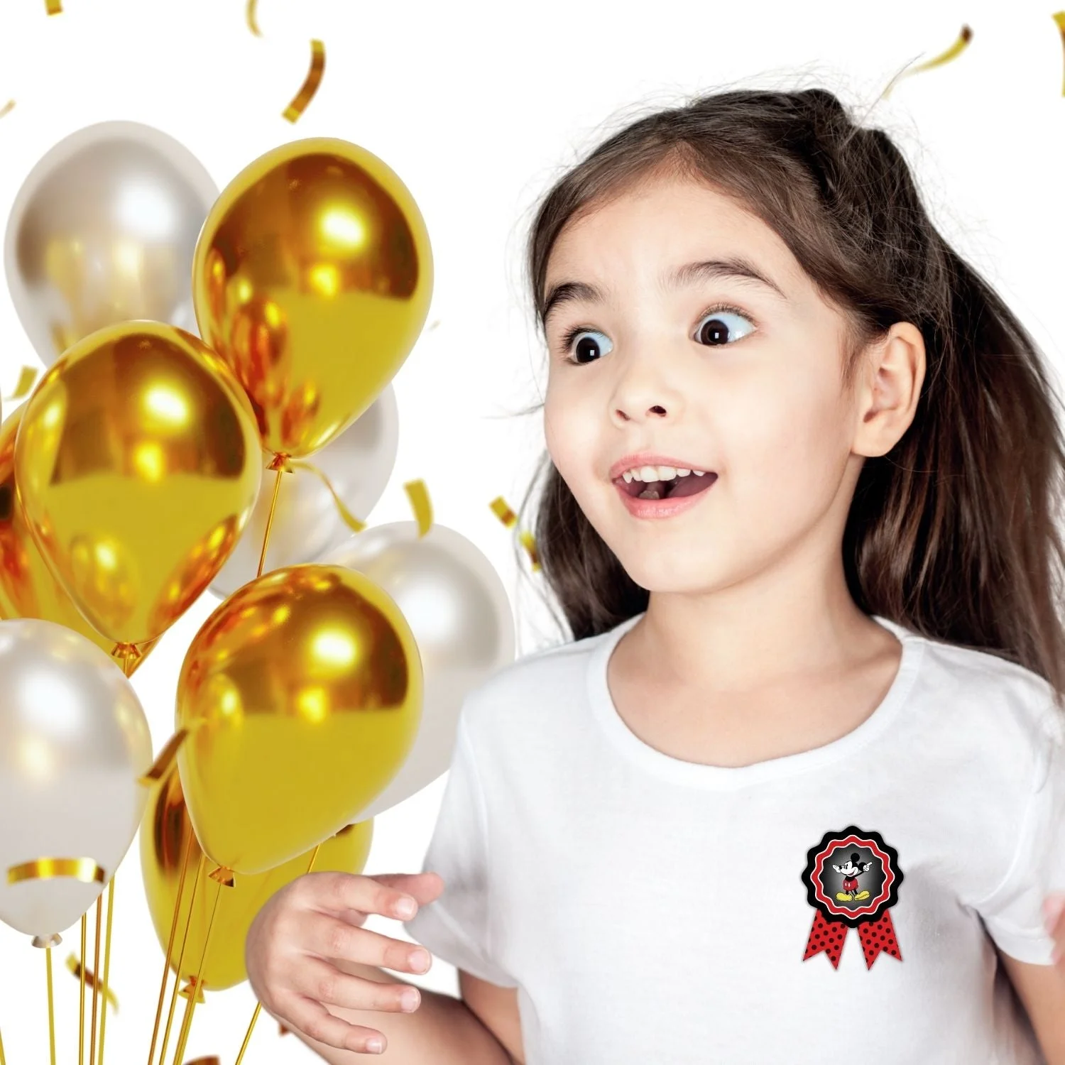 Mickey Mouse Theme Birthday Badges for Kids – 4x3 Inch 250gsm Cardstock with Pin | PartyDecor Mall (Mickey Mouse) - Premium Handcrafted 300 GSM Theme Badges by Party Decor Mall India - View 5