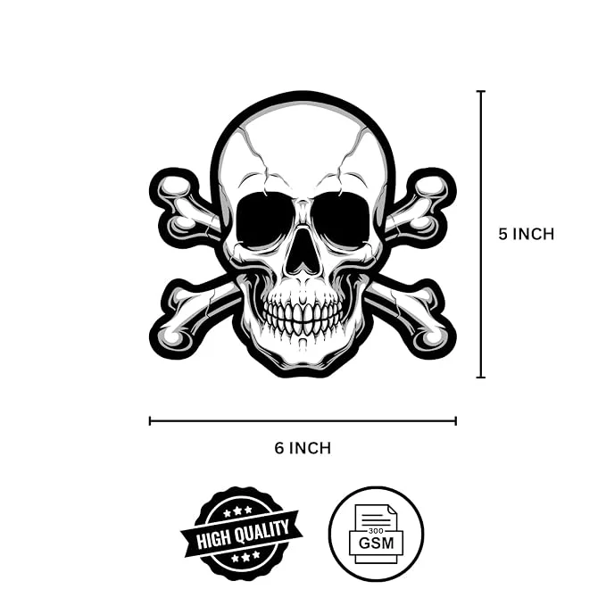 PartyDecor Mall Halloween Theme Skull Dangler (18 Pcs) - Material-Cardstock (Skull Hanging Dangler Halloween) - Premium Handcrafted 300 GSM Door Dangler by Party Decor Mall India - View 2