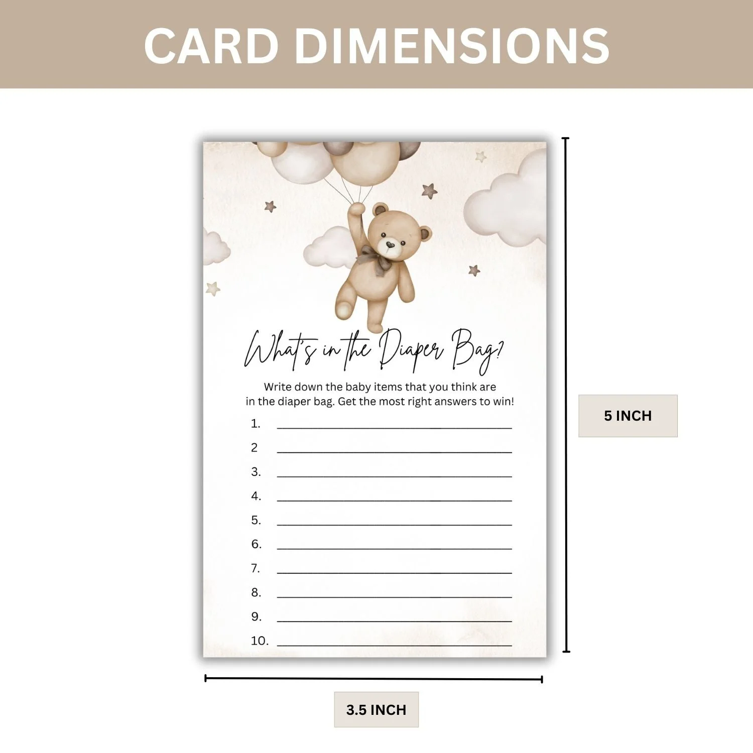 What's In The Diaper Bag? Baby Shower Games Card Pack - 18 High-Quality 300 gsm Cards for Fun & Exciting Celebration - Premium Handcrafted 300 GSM Card Games by Party Decor Mall India - View 2