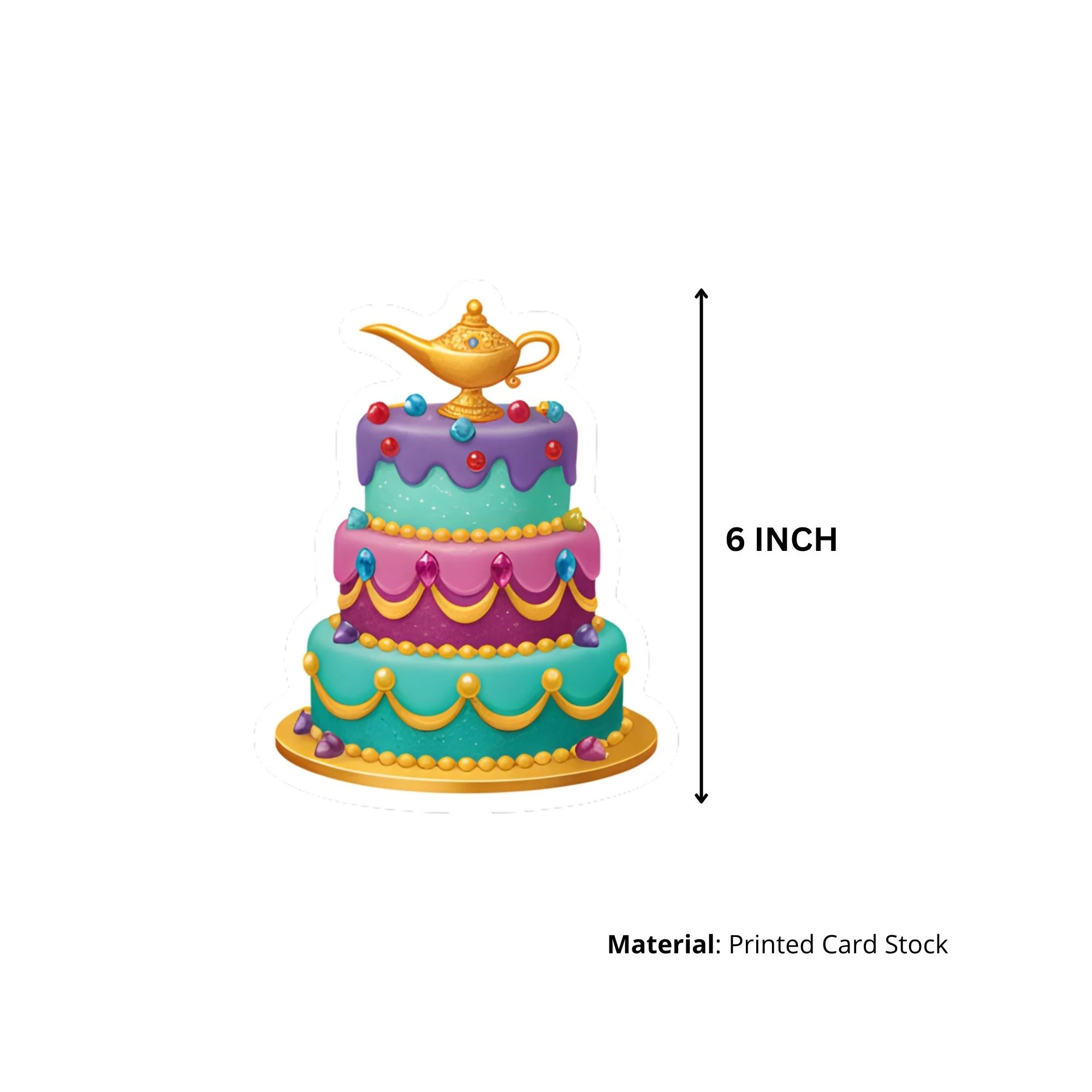 Shimmer & Shine Theme Birthday Cutouts (6 inches/250 GSM Cardstock/Mixcolour/12Pcs) - Premium Handcrafted 300 GSM Paper Cutouts by Party Decor Mall India - View 3