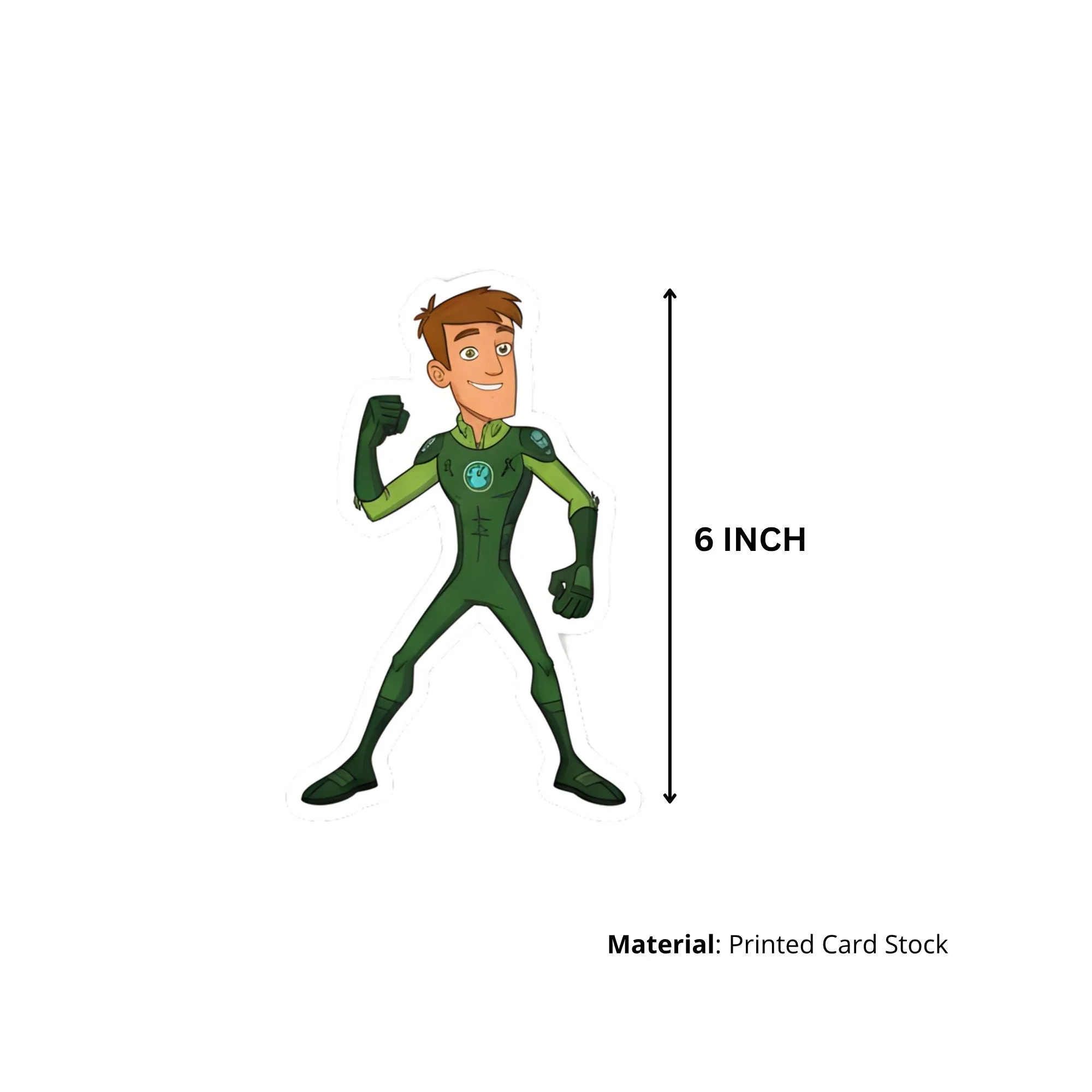 Wild Kratts Theme Birthday Cutouts (6 inches/250 GSM Cardstock/Mixcolour/12Pcs) - Premium Handcrafted 300 GSM Paper Cutouts by Party Decor Mall India - View 3