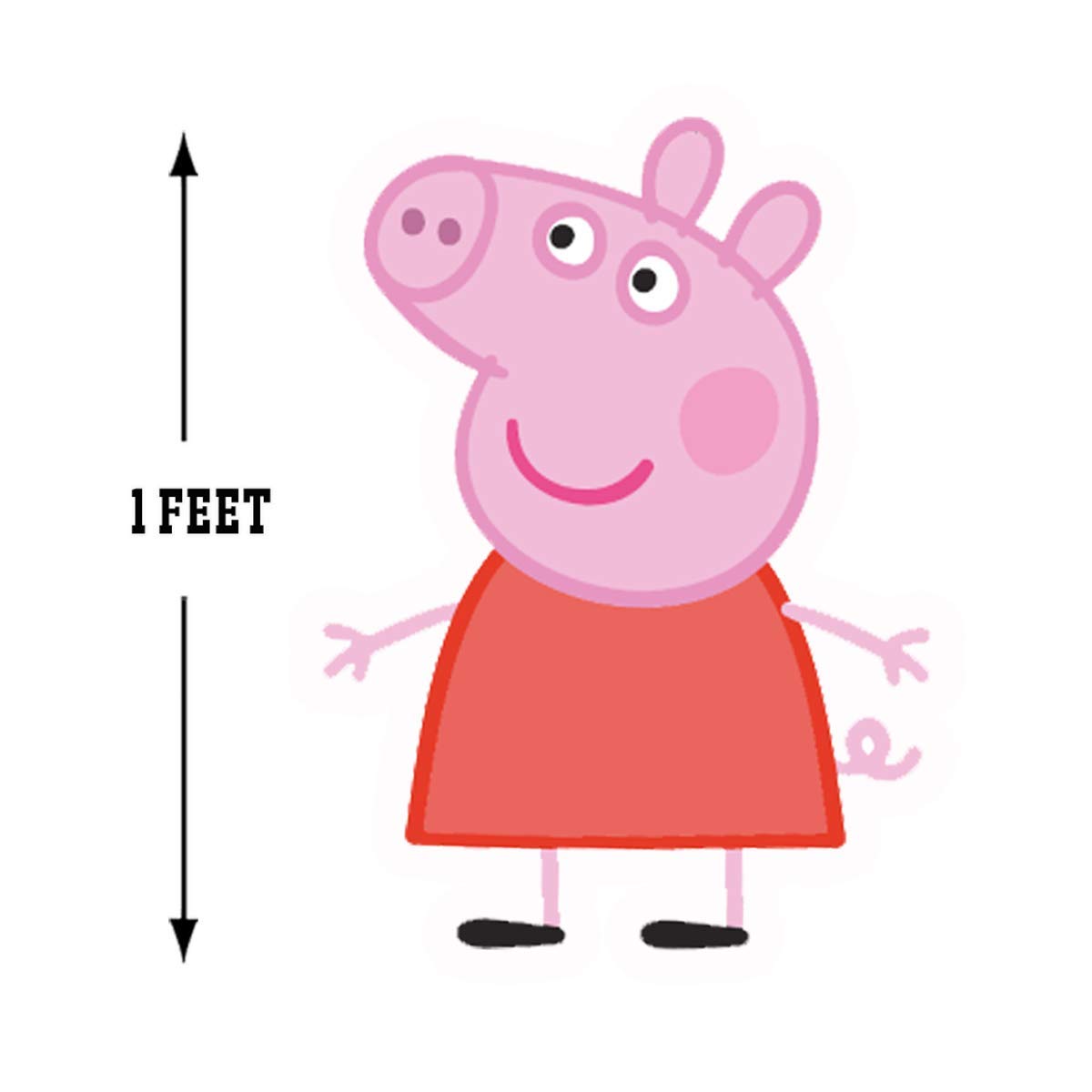 Peppa Pig 1ft Cutouts for Birthday Party Decorations 8 Pcs - Premium Handcrafted 300 GSM Paper Cutouts by Party Decor Mall India - View 2