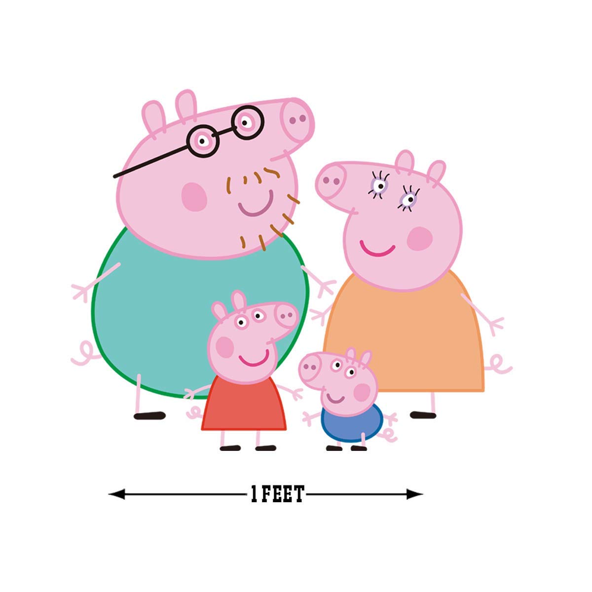 Peppa Pig 1ft Cutouts for Birthday Party Decorations 8 Pcs - Premium Handcrafted 300 GSM Paper Cutouts by Party Decor Mall India - View 4