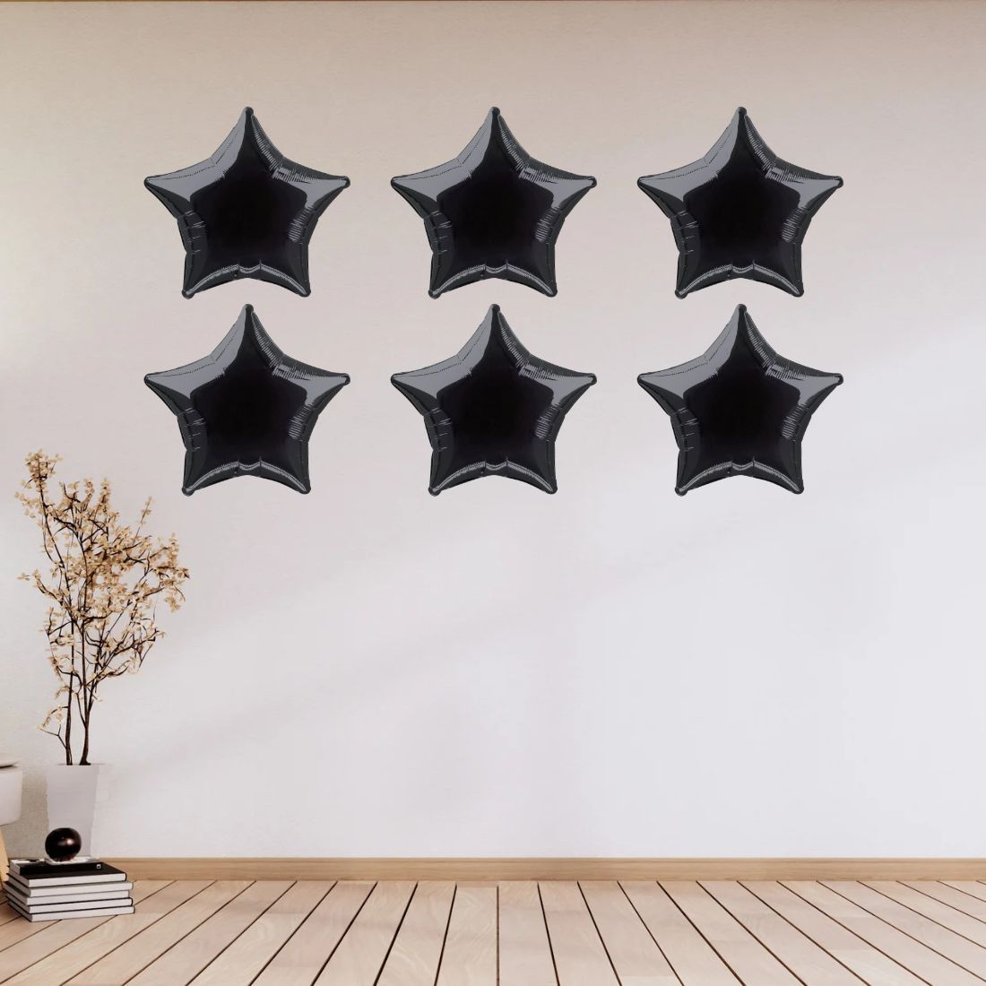 Star Black 10″ inch Foil Balloon for Birthday Party, Anniversary Pack of 10 - Premium Handcrafted 300 GSM Foil Balloon by Party Decor Mall India - View 5
