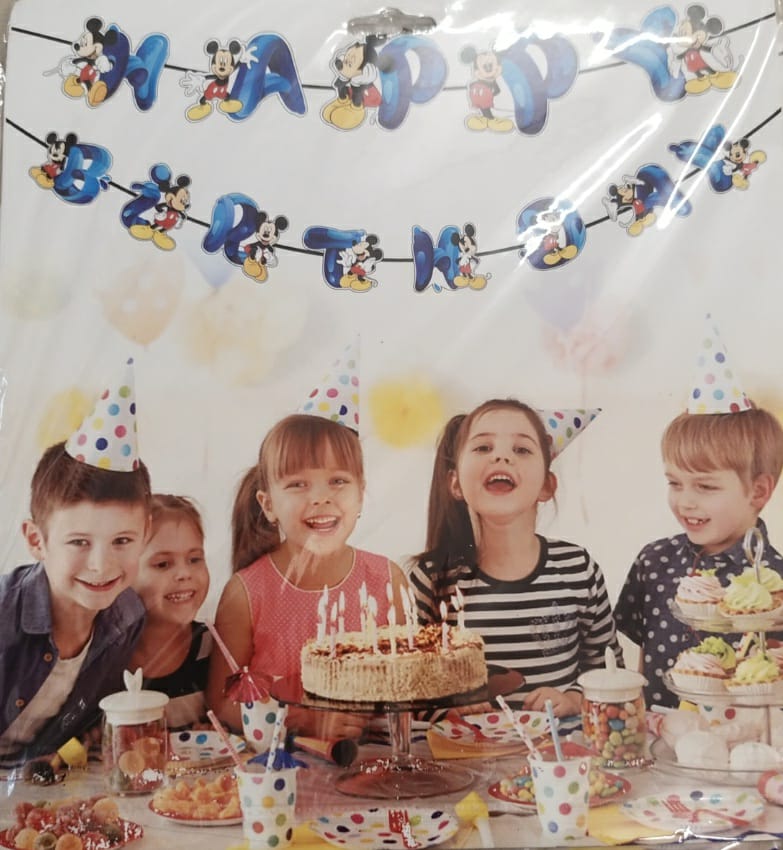Happy Birthday Mickey Mouse Dangler for Birthday Decoration