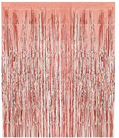 Bottle Shape Balloon, Pink Happy Birthday Banner, 25 Balloons, Rose Gold Foil Fringe Curtains, Confetti Balloons for 25th Birthday Decorations for Her - Premium Handcrafted 300 GSM Birthday Decoration, Party Supplies, Balloons by Party Decor Mall India - View 2