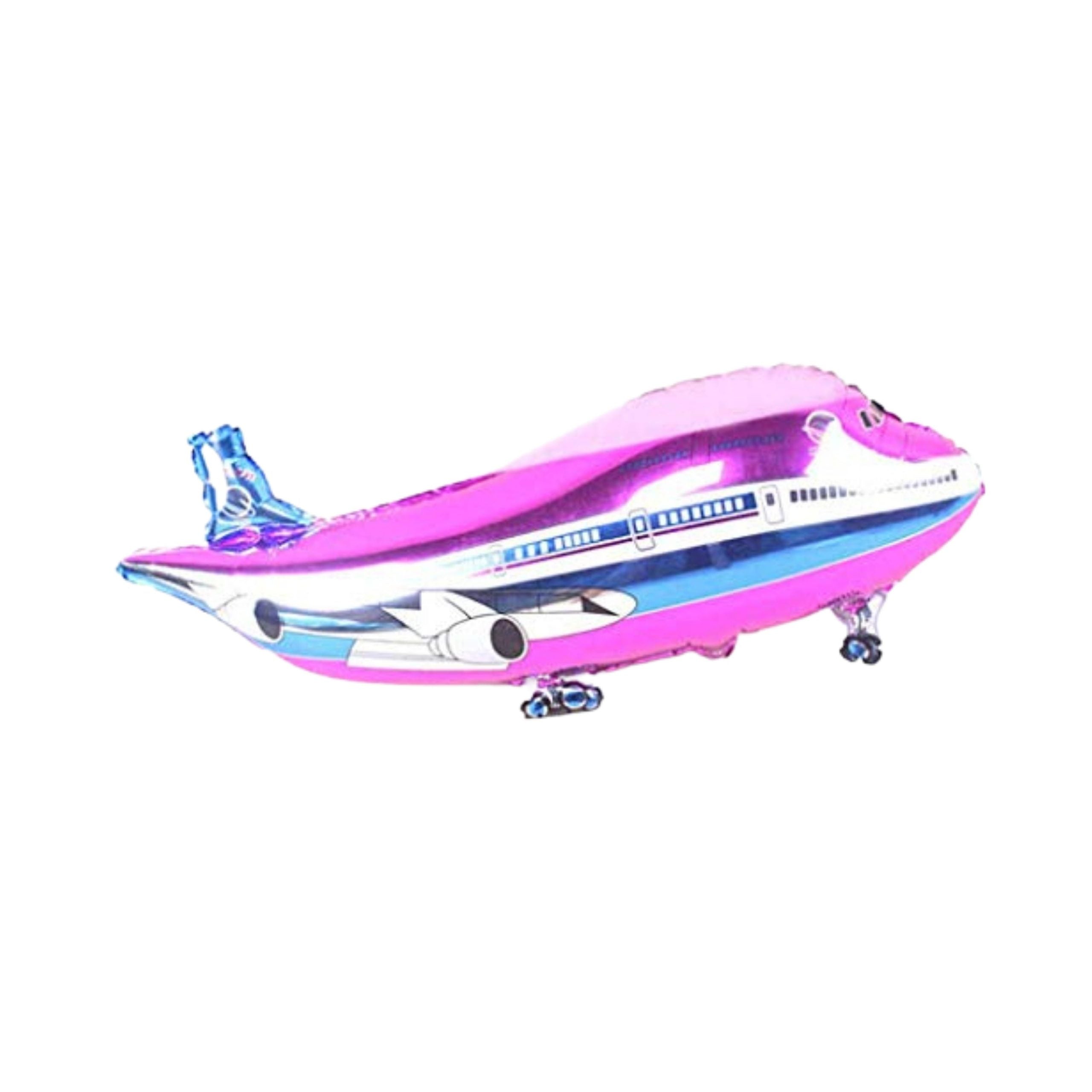 Pink Aeroplane Foil Balloon - Premium Foil Balloon by Party Decor Mall