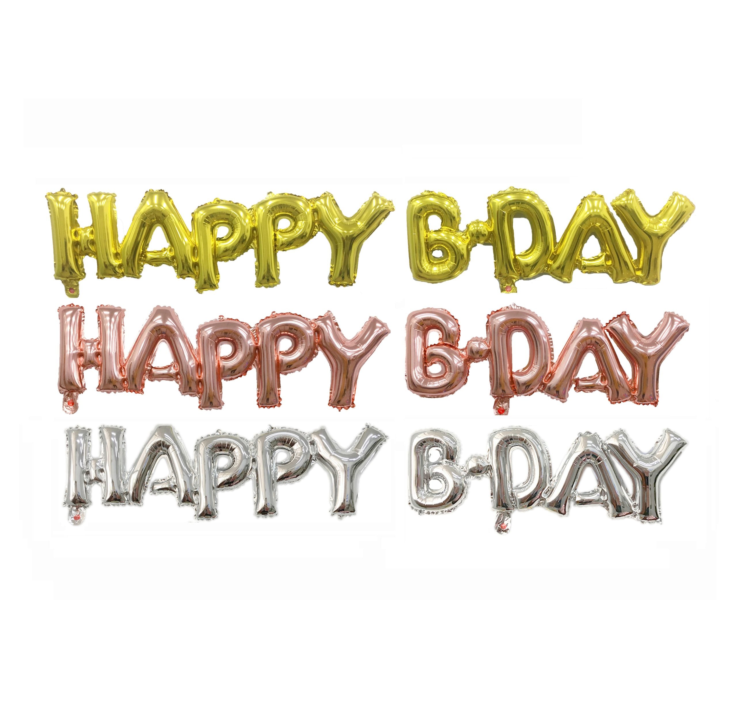 Happy B-Day Single Piece Foil Balloon