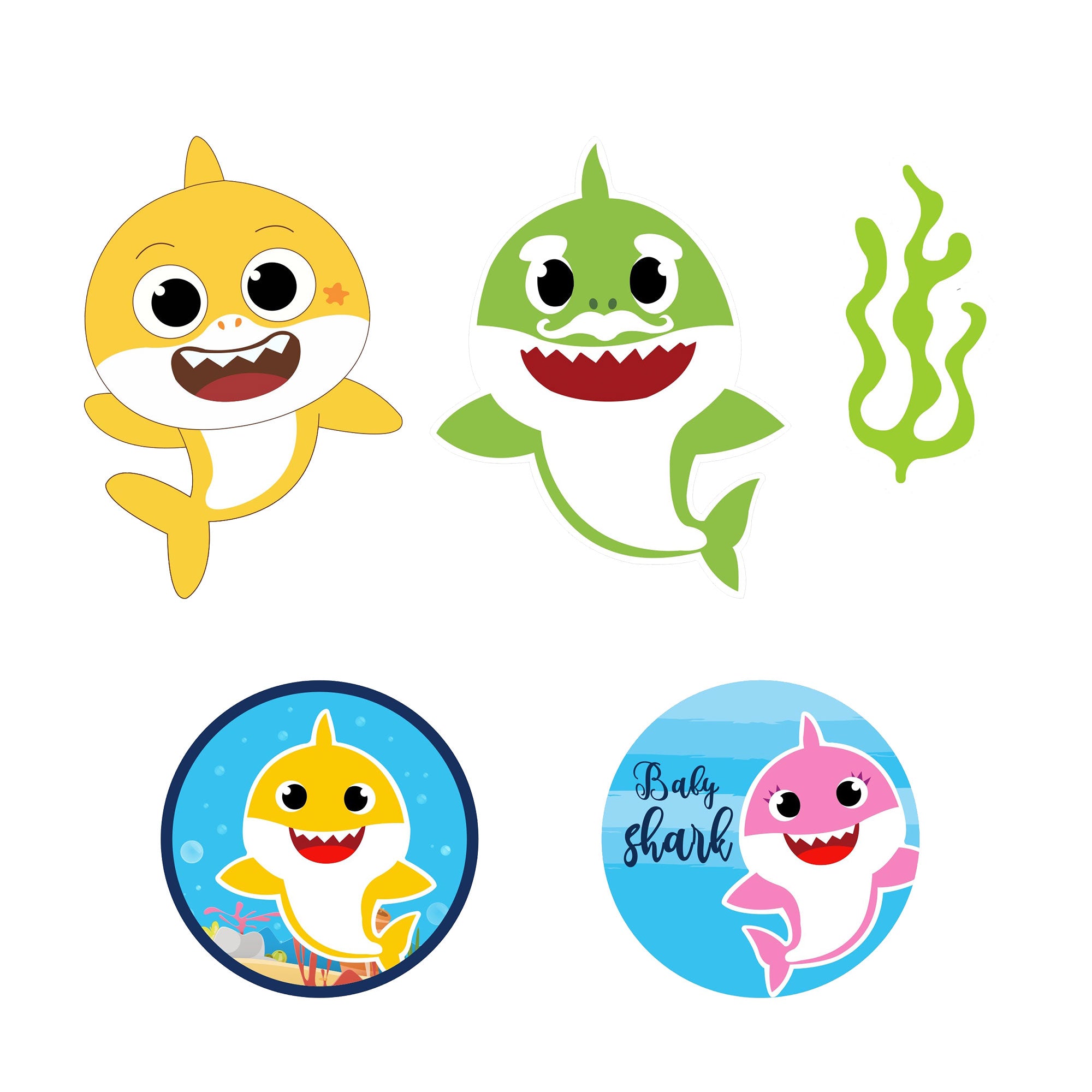 Baby Shark - Cut Out - Party Decor Mall (10 Pieces)