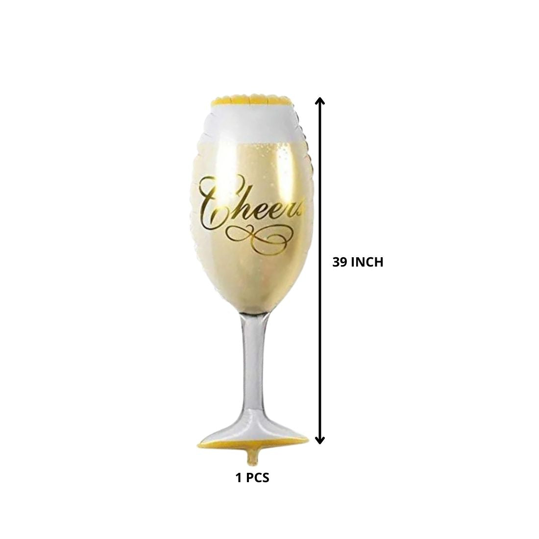 32" Bottle Shape Balloons For Decoration / Cheers Foil Balloon-For Husband, wife Birthday Decorations - Premium Handcrafted 300 GSM Birthday Decoration, Balloons by Party Decor Mall India - View 3
