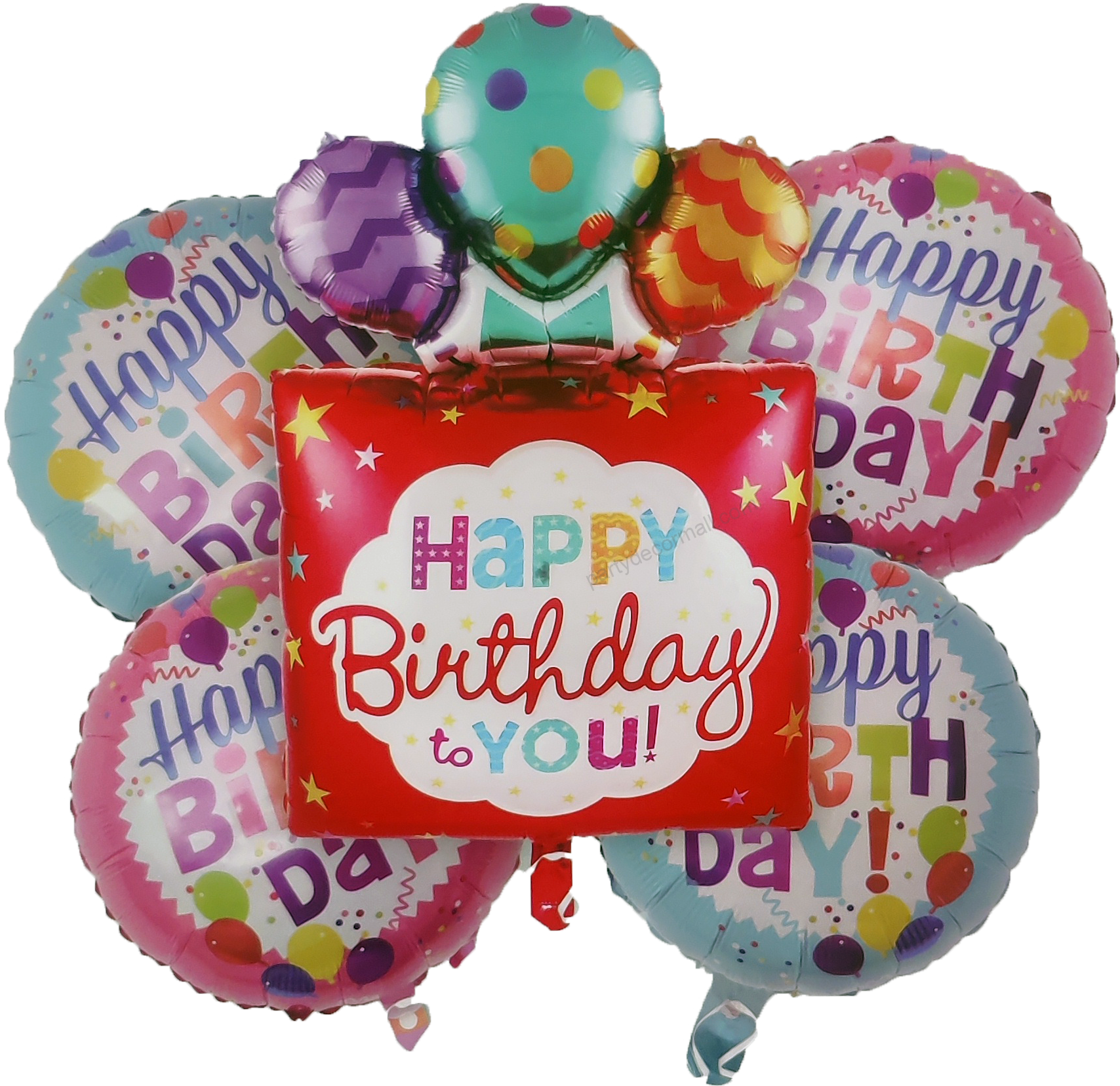 Printed Happy Birthday To you helium quality foil balloon ( pack of 5) Balloon  (Multicolor, Pack of 5)