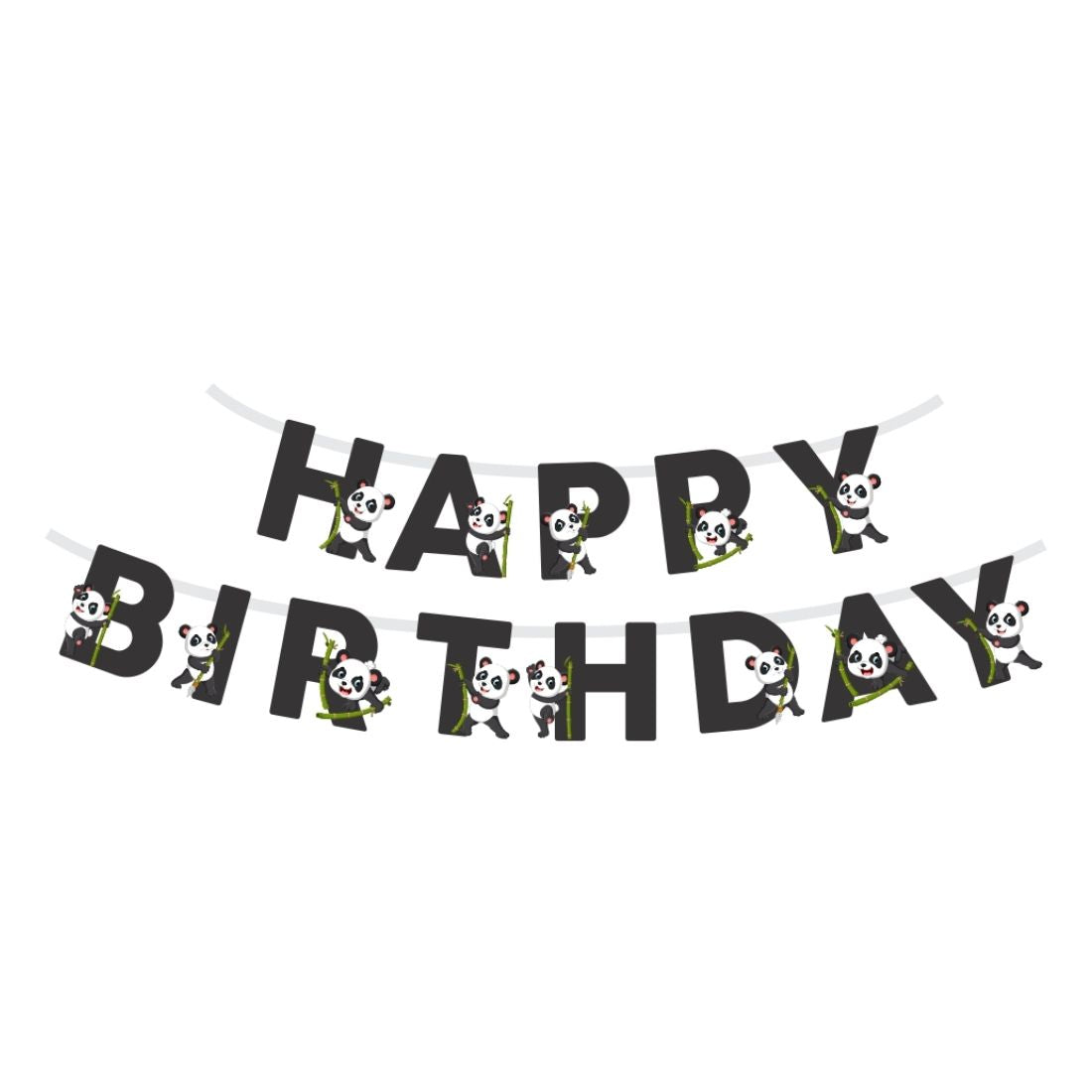 Panda Birthday Party Supplies, Birthday Party Decoration Banner for Birthday Decoration