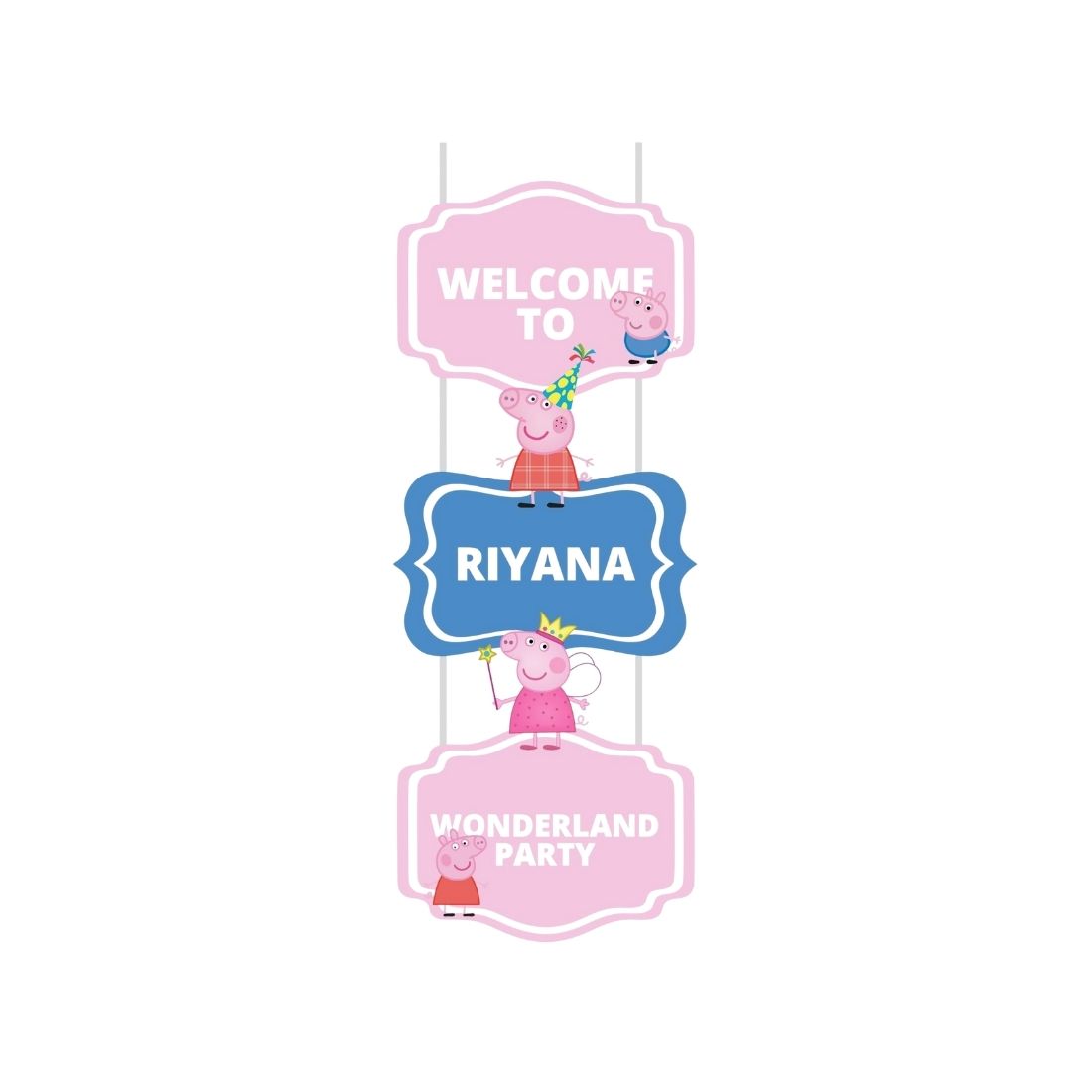 Peppa Pig Theme Birthday Decoration Hanging / Ceiling Hanging Decoration / Wall Decoration