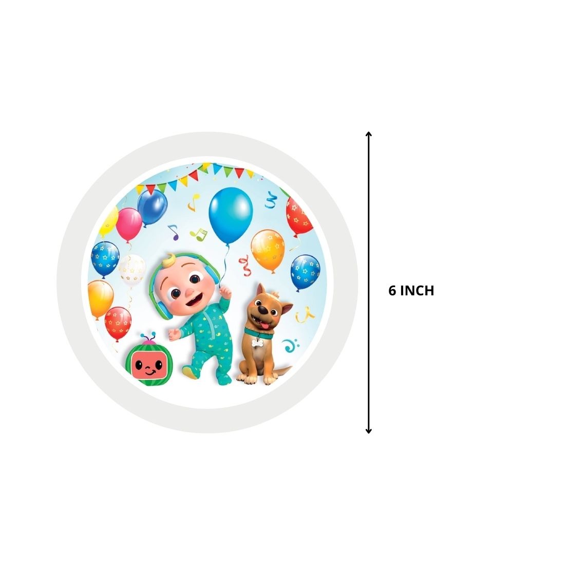 Cocomelon Dangler/Wall Hanging Birthday Decoration – (6 Pieces) - Premium Handcrafted 300 GSM Birthday Decoration by Party Decor Mall India - View 4