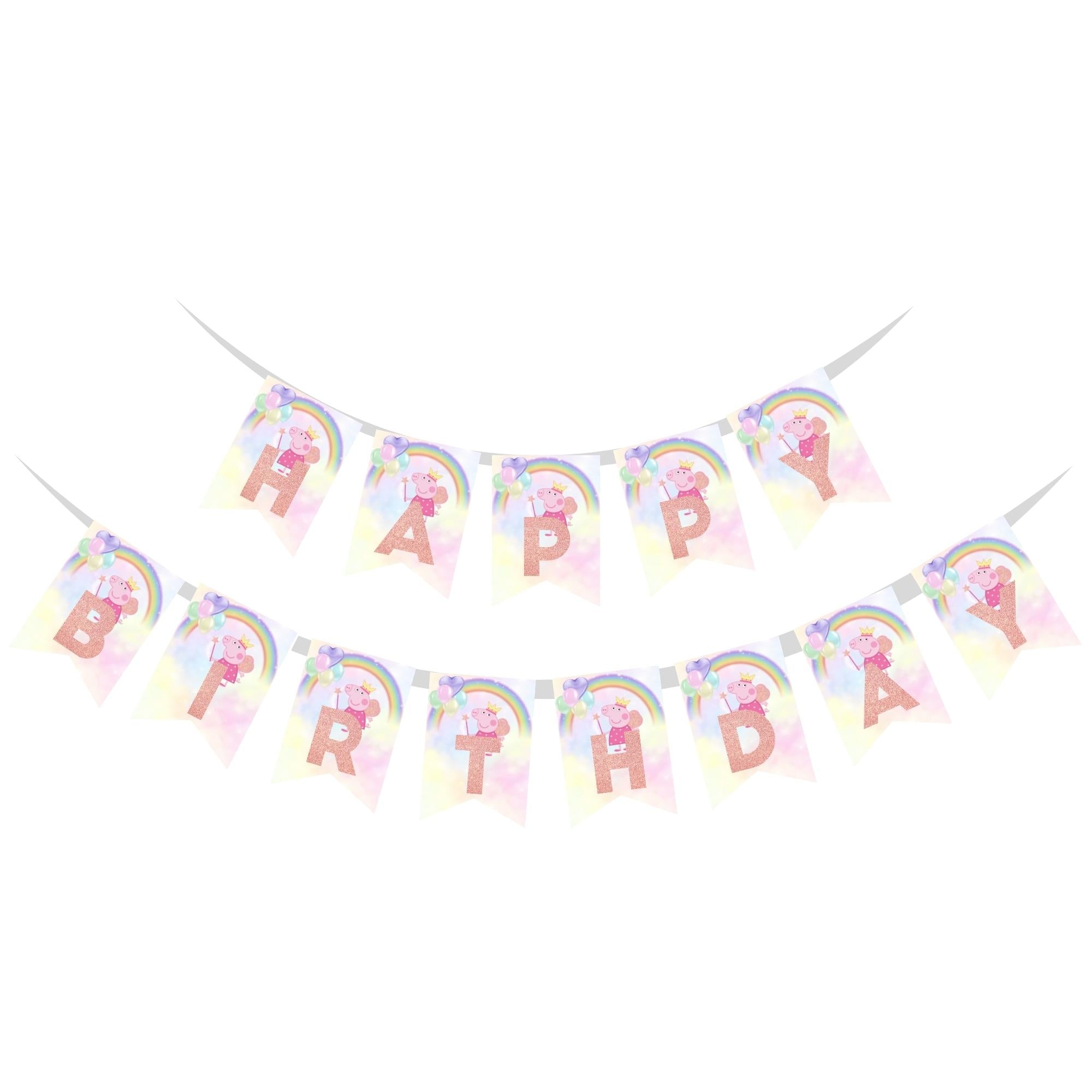 Happy Birthday Banner - Peppa Pig