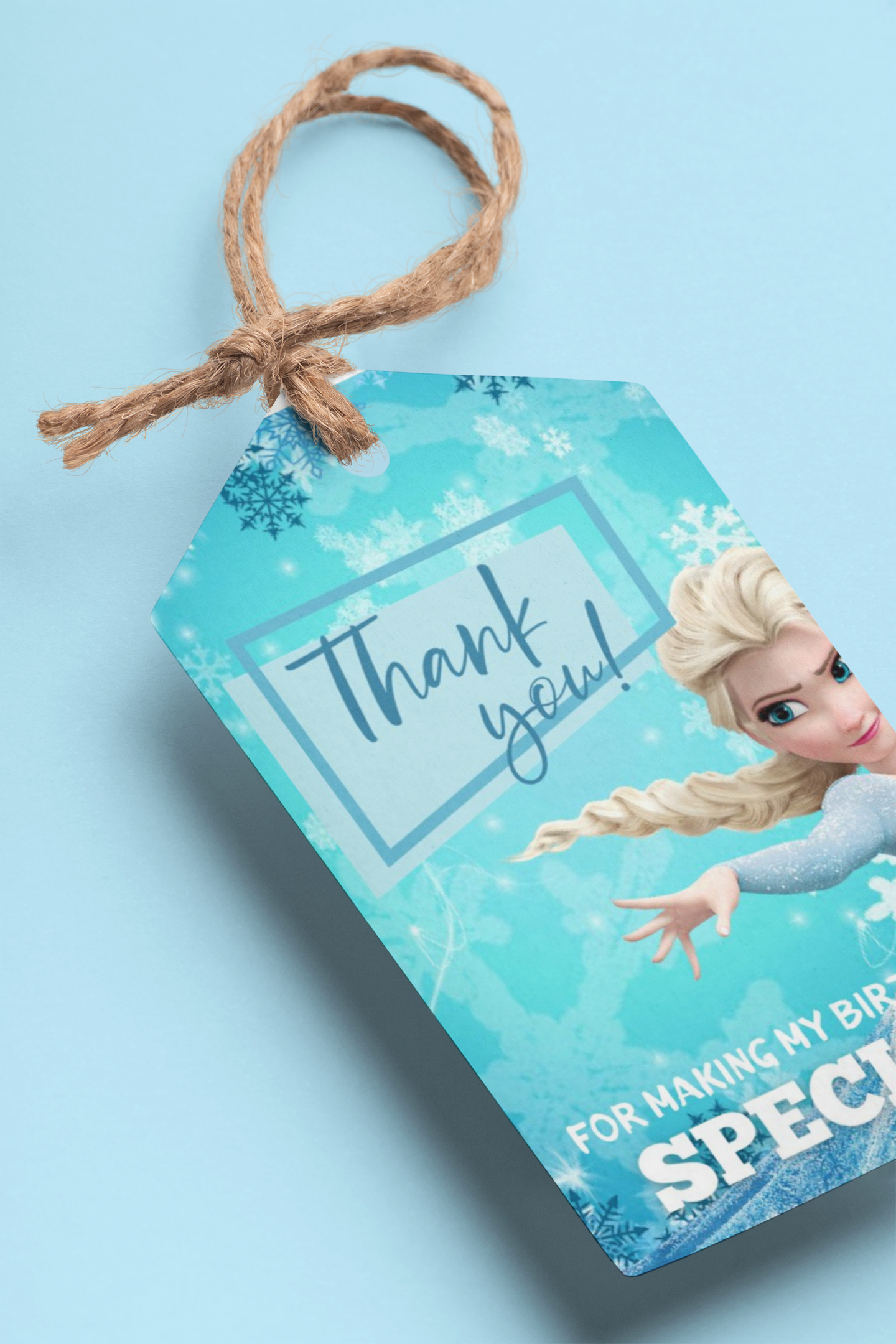 Frozen Elsa Theme Model 2 Birthday Favour Tags (2 x 3.5 inches/250 GSM Cardstock/Mixcolour/30Pcs)